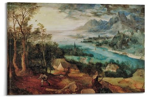ADovz Poster Parable du Semeur par Pieter Bruegel The Elder Gifts - Impression sur toile - Décoration murale moderne - 60 x 90 cm