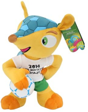 Promo-Dis Fuleco - 35 cm - Balle sous le bras - Mascotte en peluche de la Coupe du monde de football 2014 au Brésil