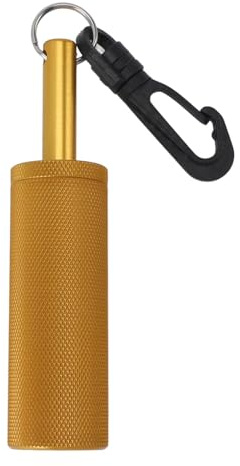 SPYMINNPOO Signalglocke, Tauchstab, Geräuschmacher, Klarer Klang, Unterwasser-Shaker-Glocke aus Aluminiumlegierung mit Clip (Gold)