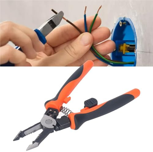 7 in 1 Wire Stripper, Cutters Wire Cutters with Handle Wire Crimper Stripper Wire Stripper Tool for Unscrewing, Stripping, Cutting