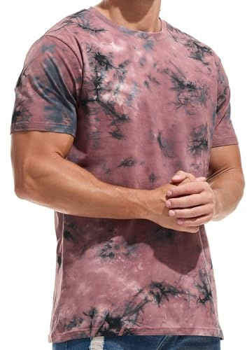 RONOMO Men's Round Neck Short Sleeved T-Shirt | Medium Elasticity | Soft and Breathable | Pre Shrunk Treatment|