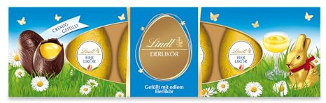Lindt Schokolade | Eierlikör-Eier | 108g | Zartbitter-Schokoladeneier mit cremiger Eierlikör-Füllung | Ostereier mit Alkohol | Osterschokolade für Erwachsene | Geschenkidee zu Ostern