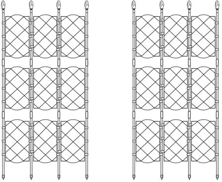 Lot de 18 cadres de treillis pour plantes grimpantes de jardin, plantes grimpantes, plantes en pot, cadre de support en rotin