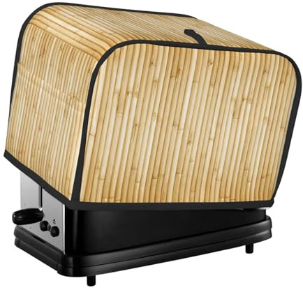 Copertura per tostapane a 2 fette, da parete, con tasche per piccoli elettrodomestici da cucina, protezione per impronte digitali, lavabile in lavatrice