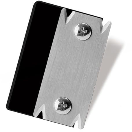 Aiyraa Taglierina per bordi per legno, PVC e ABS, con 1 lama di ricambio, antiscivolo per bordi precisi (nero)