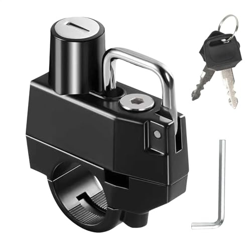 Verrou de casque bikee - Verrouillage de casque avec 2 clés | Antivol pour casque de moto, antivol pour casque de moto, casque de moto, accessoire multifonctionnel pour vélos