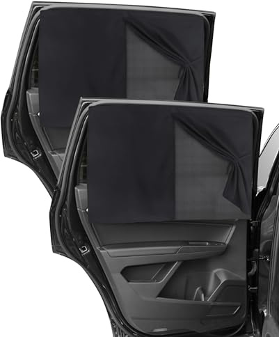 Flaconi 2PCS Sonnenschutz Auto,Magnetisch Sonnenschutz Auto Kinder,Double Protection Effect Autofenster mit Vollschatten/Halbschatten,Passt die Meisten Autos (Heckscheibe)