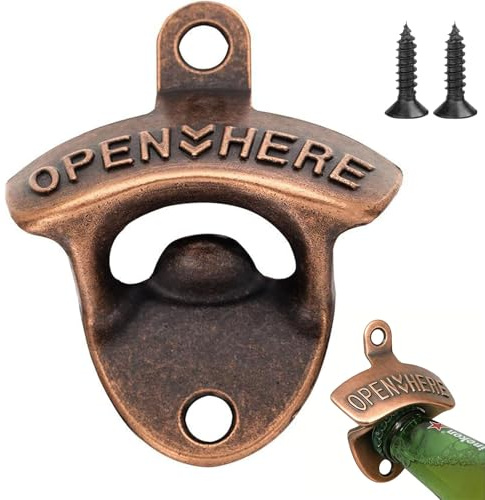 Wall Mounted Beer Bottle Opener,Bottle Opener Wall Mounted,1 Piece with Screws,for Restaurants Home Garden Bar KTV Hotel Accessories