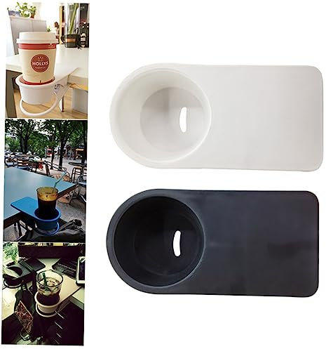Holibanna Soporte Portavasos De Escritorio Clip Ajustable Abs Resistente, Pack 2 Unidades (y) para Botellas, Tazas De, Uso Oficina y Hogar
