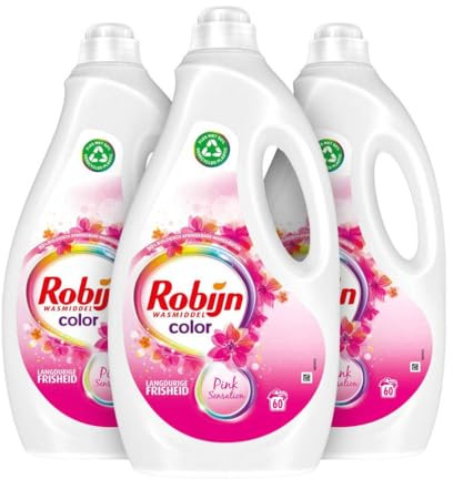 3 x Rubijn Lessive Liquide Color Pink Sensation 60 Lavages 3 l