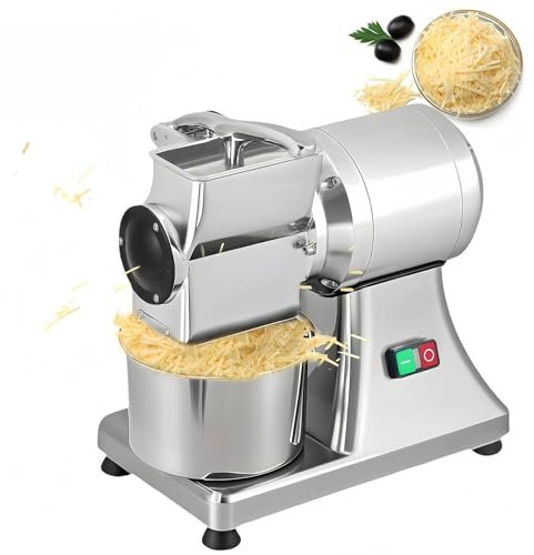 Macchina per grattugiare il formaggio elettrica di grandi dimensioni da 550 W, macinaburro elettrico in acciaio inossidabile uso domestico e commerciale, macchina macinare formaggio, burro, pane