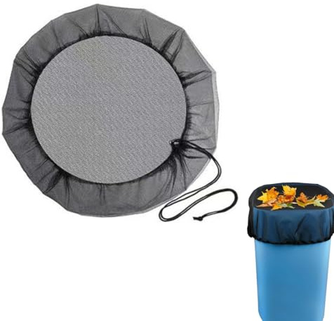 HABNI 1 Pezzo Copertura per Barile da Pioggia, 80cm Copertura per il serbatoio dell'acqua,Rete per barile della pioggia con banda elastica,Protezione Contro Foglie, Zanzare e Larve di Zanzara