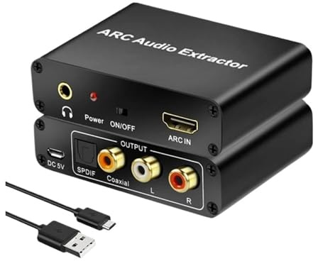 Adattatore Audio HDMI ARC Da 192 KHz, Convertitore Digitale-analogico, DAC, SPDIF, Coassiale, RCA, Uscita Jack 3,5 Mm For Monitor TV
