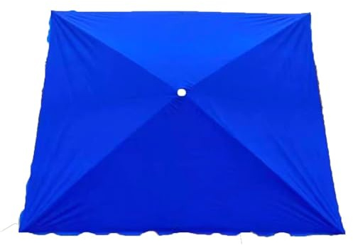 25 cm x 25 cm rektangel paraply baldakin skydd vattentät anti-UV marknadsparasol ersättning utomhus solskydd för trädgård och trädgård (blå 4 x 2,5 m/13 x 8 tum)