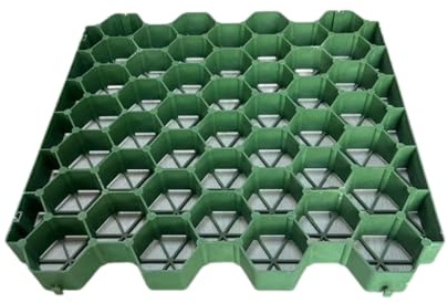 Lot de 12 pavés de gazon robustes – Grilles de stationnement et base d'abri de jardin de gravier (4 cm) – Parfait pour renforcer les terrasses, les allées et les allées