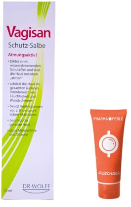 Vagisan Schutz-Salbe 1x 75 ml I Pflege für empfindliche Haut im äußeren Intimbereich I Atmungsaktiver Schutzfilm gegen Reibung I Ohne Mineralfette & Silikone I Spar-Set plus Pharma Perle give-away