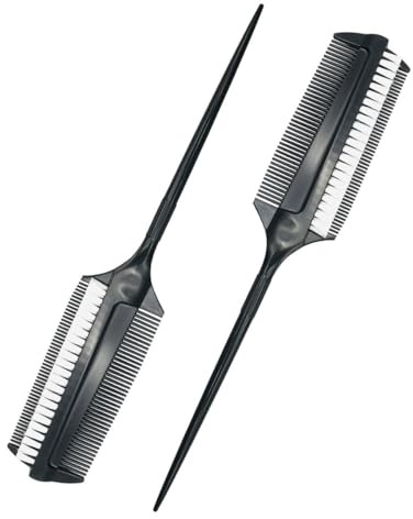 DECHOUS Spazzola per Tintura Chioma 2 Pezzi Doppia Faccia Pettine Applicatore Colore Chioma Professionale per Salone e Uso Domestico Acconciature Fai da Te