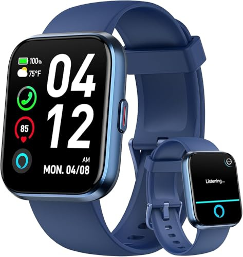 Smartwatch Herren Damen, 1,85 HD Smartwatch Damen mit Telefonfunktion, Smart Watch Fitnessuhr 120+ Sportmodi IP68 Wasserdicht, Sportuhr mit Herzfrequenz Schlafmonitor Schrittzähler, für Android iOS