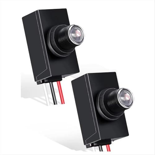 Hipzeepo for Outdoor Lighting Dusk to Dawn Sensor 2 Pieces 120-277V Photoelectric Switch Photocell Light Control