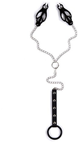 Wiftly Pinces à tétons pour homme - Avec anneaux péniens - Réglables - Pour le bondage - Stimulateur sexuel - Pour les couples