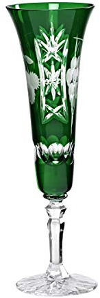 Sektglas Sektkelch Champagnerglas Handgeschliffen Traube Kristall Glas 140 ml