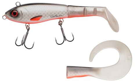 Abu Garcia Svartzonker McHybrid Hechtköder – Hybrid Hard Soft Swimbait – Köder mit Paddle Tail und Curl Tail