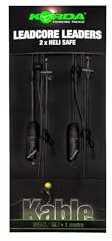 Korda Leadcore Leader Heli Safe Gravel, 1 m, 2 Stück, Karpfen Vorfach