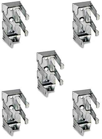 bricoleva.it Crochets pour plinthe de cuisine - Crochet de plinthe de cuisine - Facile à installer (Aluminium, 5 pièces)