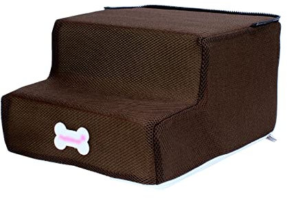 Yanman Hundetreppe oder Bett, Sofa-Fenster, 2/3 Stufen, rutschfeste Hunderampen, abnehmbare Haustierstufen, waschbare Haustiertreppe mit hochdichtem Schaumstoff, einfaches Klettern