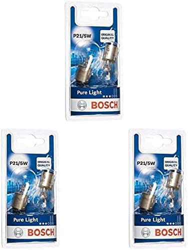 Bosch P21/5W Pure Light lampes auto - 12 V 21/5 W BAY15d - 2 ampoules, Paquet de 3