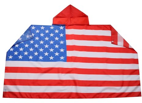 AZ FLAG Umhang USA Vereinigte Staaten 150x90 cm Leichtes Polyester | Für innen Vereinigten Staaten von Amerika Fanumhang United States of America USA genähte Kanten und leichte Ausführung