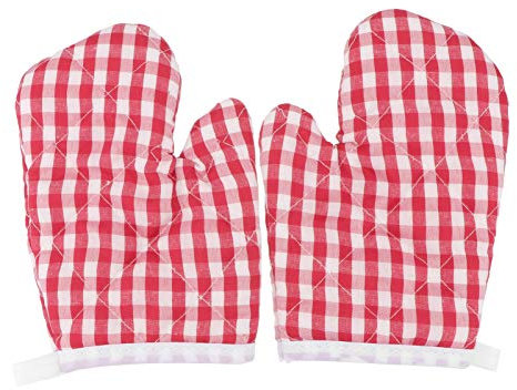 Gatuida 2pcs Insulated Gloves for Oven and Microwave Use Heat-resistant Baking Mitts for Boys and Girls Red and Kitchen Gloves for Safe Handling