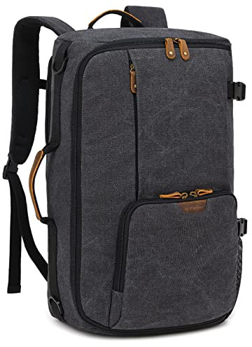 G-FAVOR 40L Reiserucksack Handgepäck Rucksack Groß Herren Damen, Canvas Laptop Rucksack für 15,6-17,3 Zoll Notebook Weekender für Reisen Arbeit Freizeit Schule Trekking Wandern