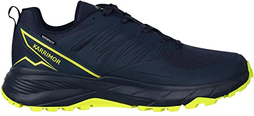 Karrimor Mens Caracal Waterproof Runners Navy/Fluo 10 (45)
