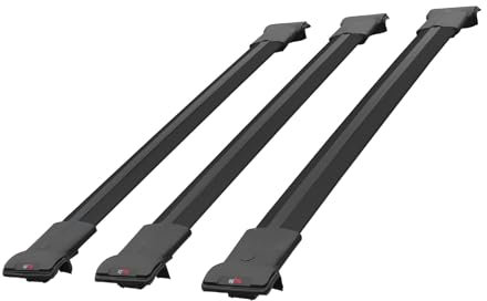 Apline Kompatibel mit A4 (B5) Avant 1996-2001 Fly Model Relingträger Dachträger Auto Gepäckträger Schwarz Aluminium 3 Stangen