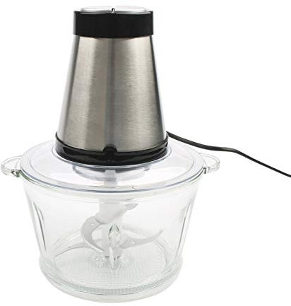 GaRcan Picadora de Carne de 1,8l, máquina cortadora Multifuncional eléctrica pequeña para el hogar, picadora de Verduras, agitadora de puré de Especias
