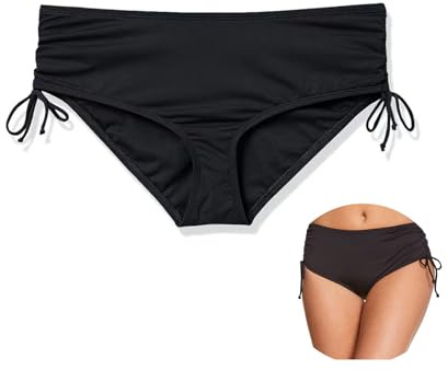Okaywork Damen Bikini Hose High Waist Sexy Bauchweg Sport Bikinislip Shorts Brazilian Schwarz mit Trocknend Badehose