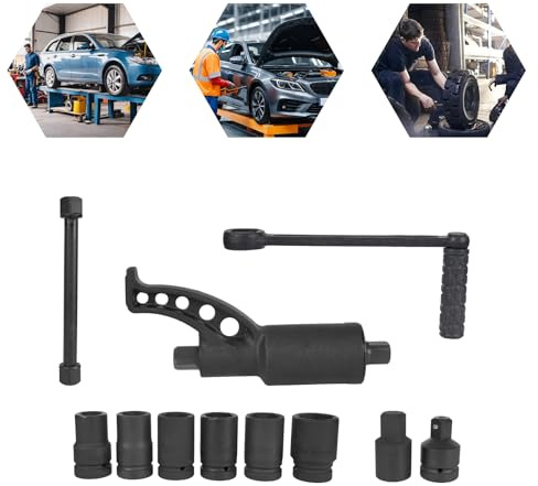 TAPMING Drehmomentschlüssel21mm/24mm/27mm/30mm/32mm/33mm/38mm/ Drehmomentverstärker mit Adapter Verlängerung und Koffer für Auto Lkw Baggern Traktoren
