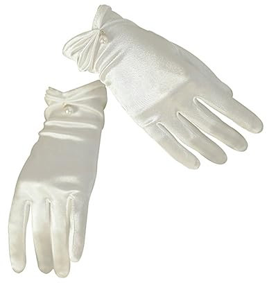 GALPADA Braut-halloween-handschuhe Hochzeitshandschuhe Kurze Satin-handschuhe für Damen Bequemes Elegantes Design