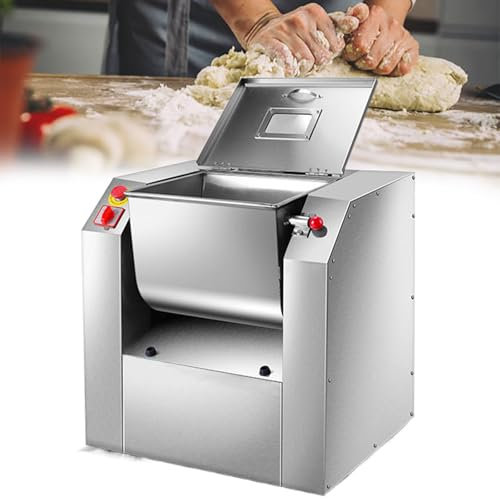 GESAIDES Commercial Dough Mixer, Stainless Steel Dough Mixing Machine, Pizza Dough Flour Blender, with Twisted Dragon-shaped Blade Heavy-Duty Stand Food Mixer