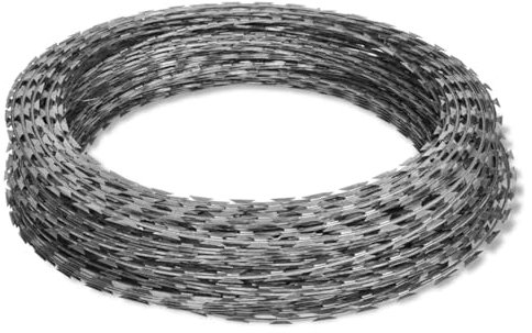ShGaxin Alambre Concertina OTAN helicoidal 2 uds Acero galvanizado 60 m, Alambre De Espino Galvanizado, Rollo Alambre para Cercados