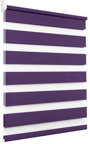 Maßgeschneiderte Jalousien, 55 x 110 cm – installieren, isolieren, UV-Schutz – ideal für B-Räume – stilvolle lila Vision-Vorhänge