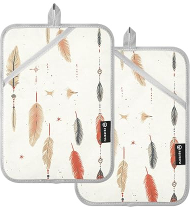 ZRWLUCKY Oven Pot Holders Heat Resistant Dream Catcher Boho Potholder With Pocket Oven Hot Pads For Kitchen Oven Mitts 2 Pack
