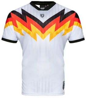 PGWEAR Fußball Trikot – Herren Trikot im Deutschland-Stil mit Rückennummer 12 – Limitierte Edition – Made in Europe (DE/NL/SE/PL, Alphanumerisch, M, Regular, Regular, Deutschland)