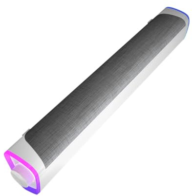 Ipetboom Barra de Sonido estéreo Cableada Blanca para Ordenador con Doble Altavoz, Altavoces prácticos para música, Series y Videojuegos en Escritorio, Sonido Envolvente 3D de Alta fidelidad