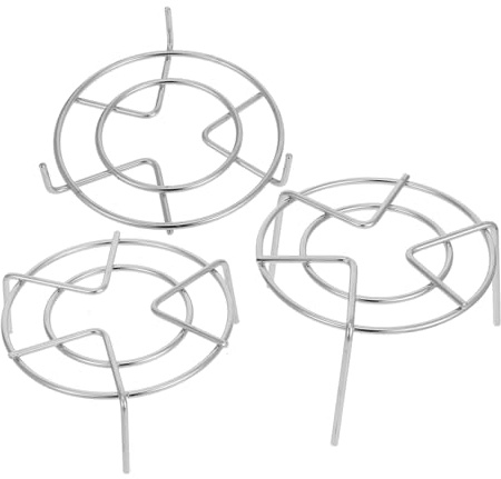 SHINEOFI Juego de 3 Soportes para Vaporera de Acero Inoxidable Rejilla para Eléctrica Patas de 3 CM 5 CM y 7 CM Salvamanteles y Estante para Cocinar al Vapor en Cocina Doméstica