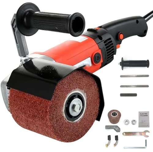Machine de polissage 1400 W, outil de finition de surface de brossage, avec 6 vitesses réglables, 500-3000 tr/min pour carrelage en bois métallique, finisseur satiné professionnel