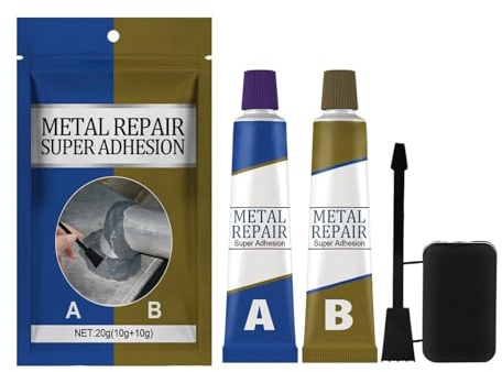 2 Components Epoxy Resin Adhesive, Extra Strong Metal Adhesive, Industrial Epoxy Resin Adhesive, Metal Adhesive Heat Resistant, Metal Repair Paste for Bonding Metal, Stainless Steel, Wood, Ceramic