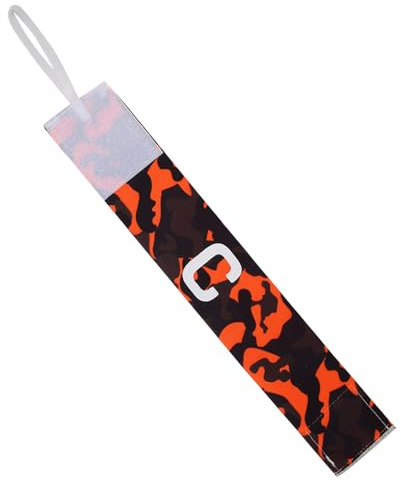 Phefop Fotbollsarmband i Nylon för Lagsport Justerbara Kaptensband med krok- och ögladesign 3 Färger 13,8 Tum (Orange)