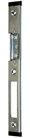 GU BKS Secury Haustür Schließblech mit AT-Stück Rechts 235x24x6mm U-Stulp, Stahl verzinkt, Silber Hell Verzinkt, Türschließer
